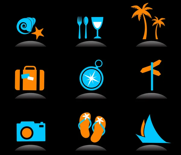 stock vector Tourism and vacation icons and logos - 3