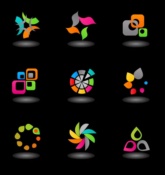 Ensemble d'icônes abstraites - 11 — Image vectorielle
