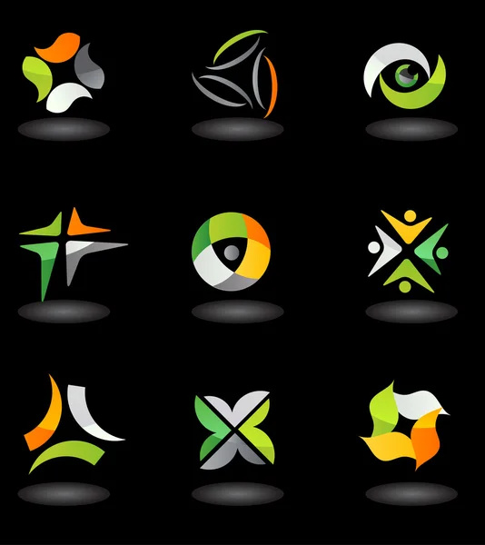 Set di icone astratte - 9 — Vettoriale Stock