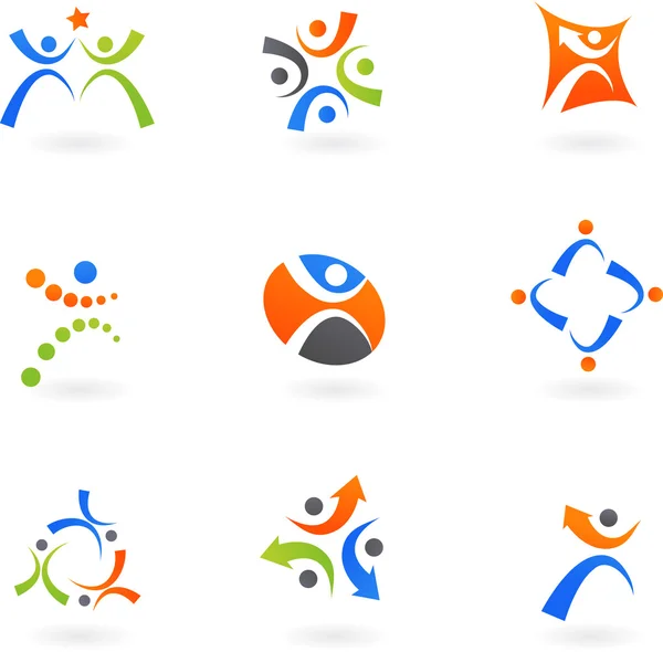 Human icons and logos 2 — Stock Vector