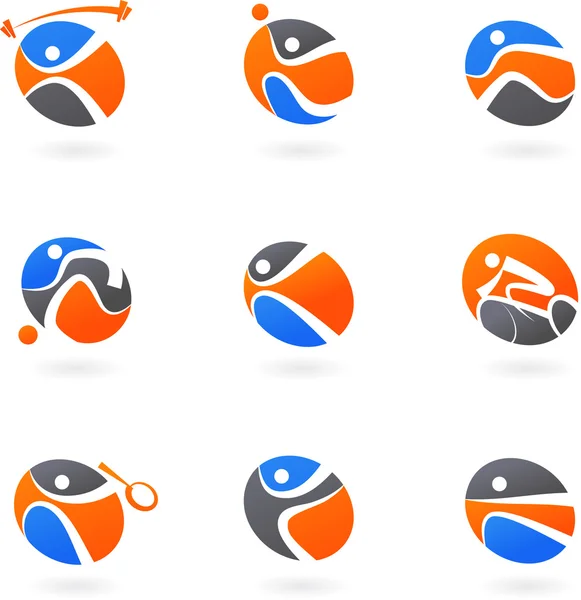 Abstract sport icons — Stock Vector