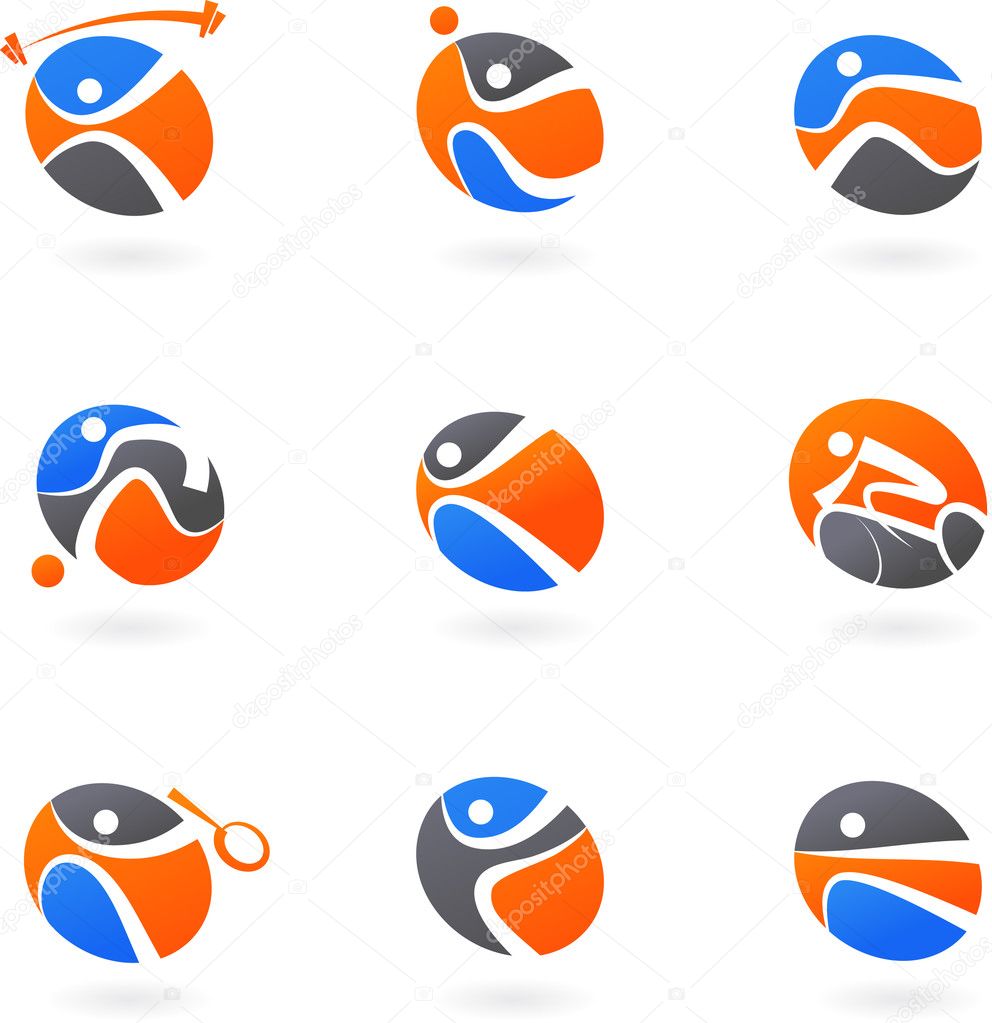 Abstract sport icons