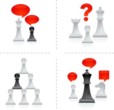 Chess metaphors - 3 clipart