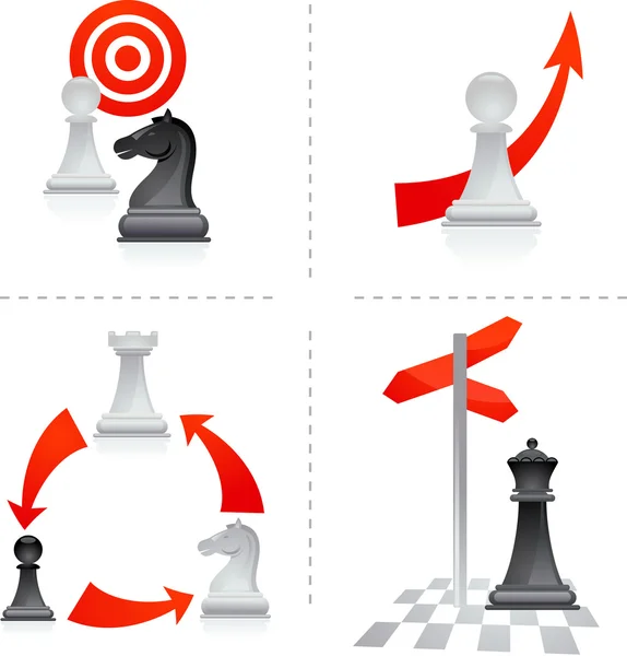 Metáforas de ajedrez - 2 — Vector de stock