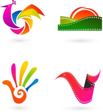 Art, cinema and photo icons clipart