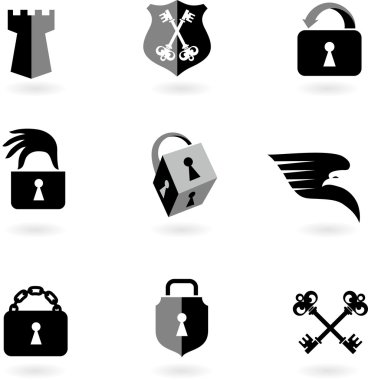 Security icons and logos - 2 clipart