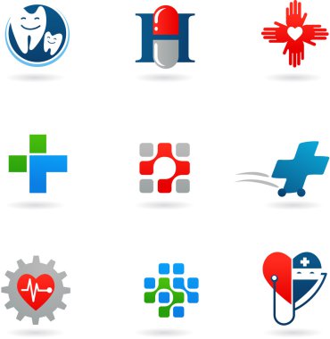 Medicine and health-care icons clipart