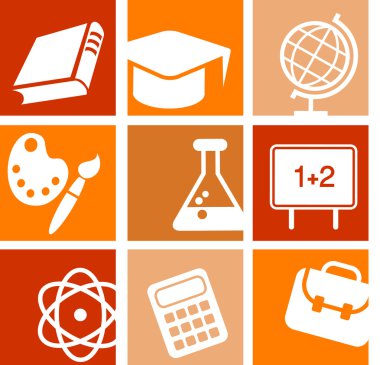 Science and education icons clipart