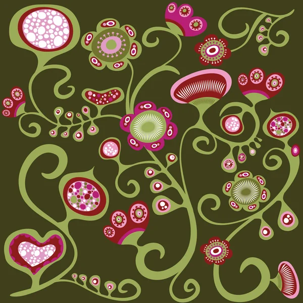 Motif floral oriental — Image vectorielle