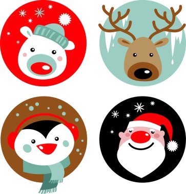 Christmas characters clipart