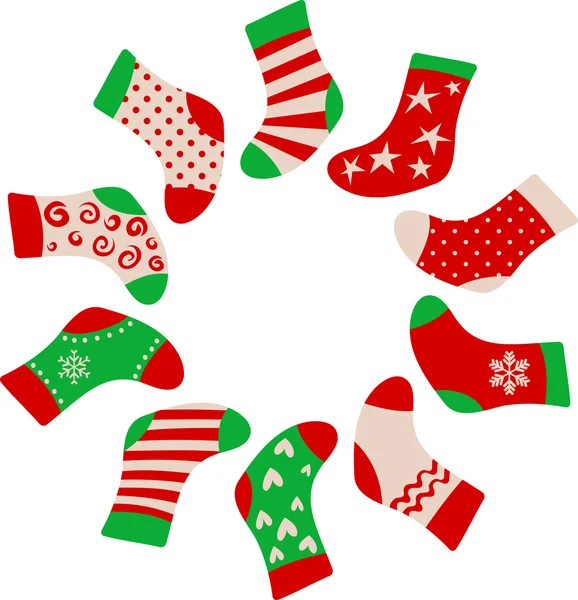 Christmas stockings — Stock Vector