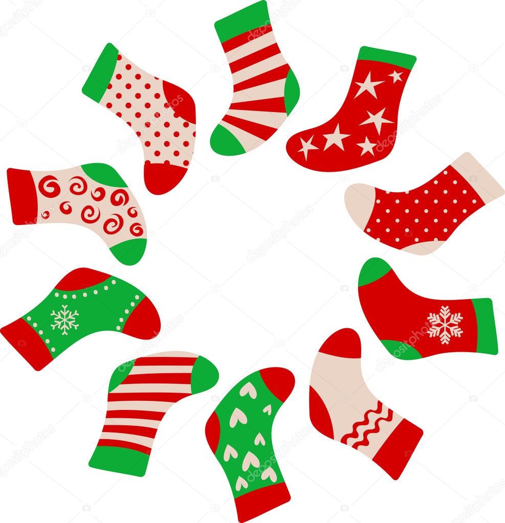 Christmas stockings — Stock Vector © marish #3907442