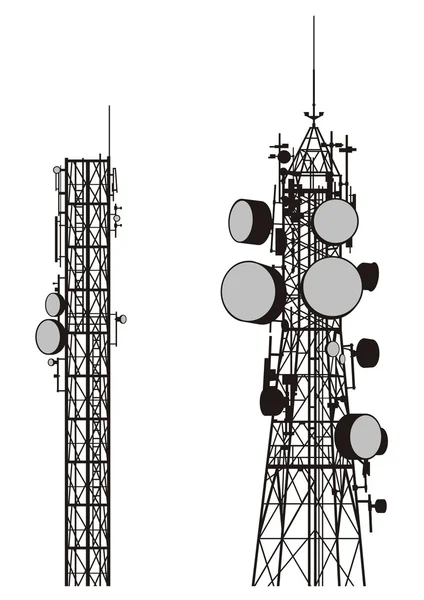 Communicatie torens — Stockvector