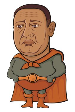 Sad Superhero clipart