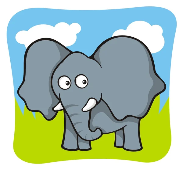 Слон мультфільм — стоковий вектор