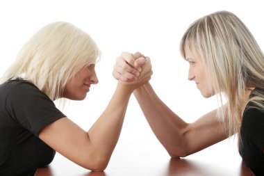 Two woman competition clipart