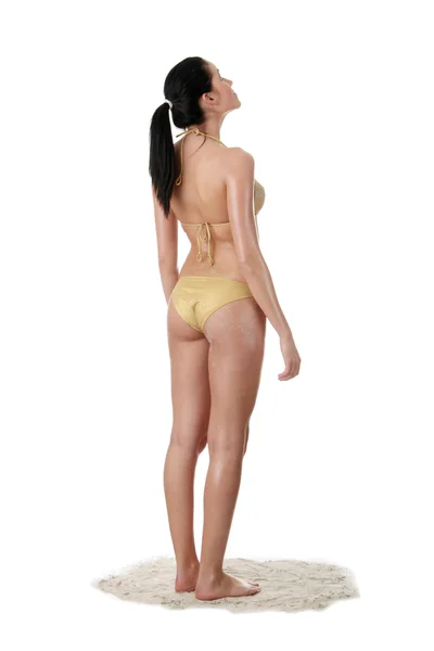 Unga kaukasiska kvinna i bikini — Stockfoto