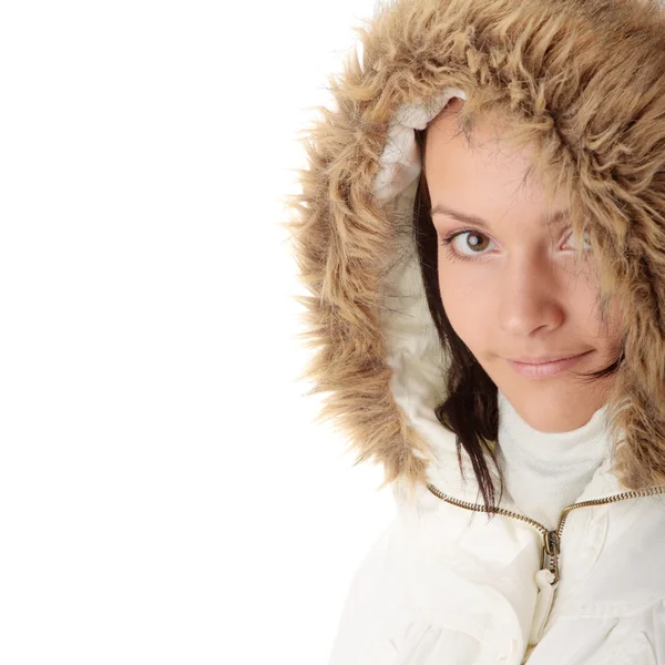 Підліток жінка в зимовій куртці — стокове фото