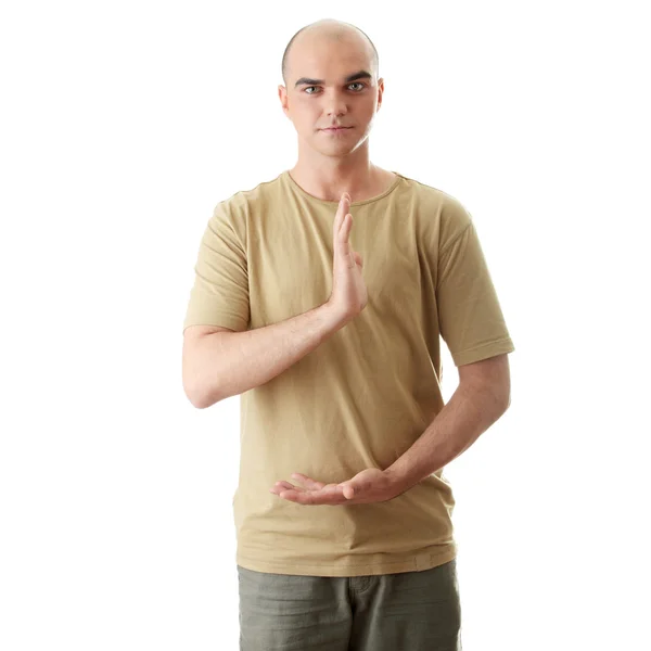 Mann macht Yoga — Stockfoto
