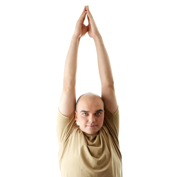 Чоловік робить йогу — стокове фото