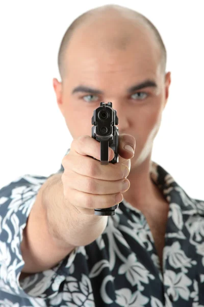 Men with gun — Stock Photo, Image