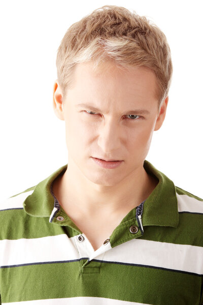 Young aggressiveman portrait