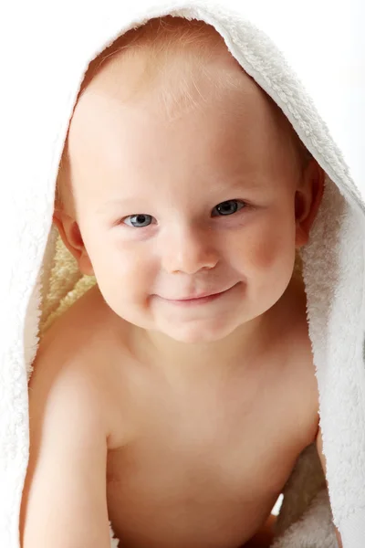 Baby efter bad. — Stockfoto