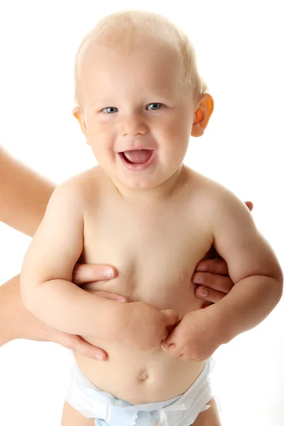 Brilhante close-up retrato de bebê adorável — Fotografia de Stock