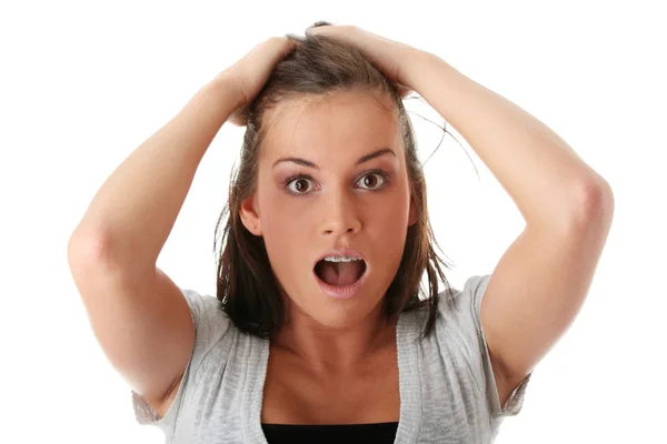Young woman shocked Stock Image