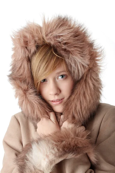 Mooie winter meisje portret — Stockfoto