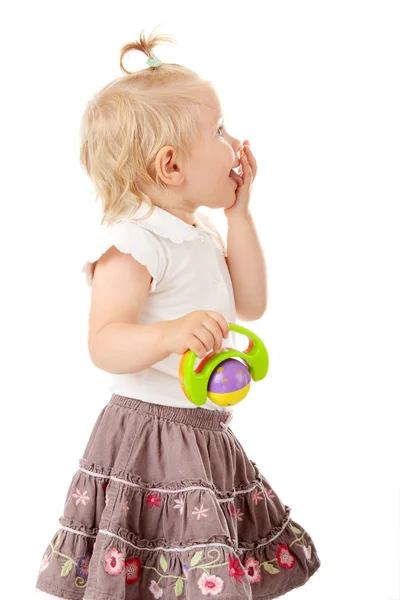 小さな赤ちゃんのおもちゃ女の子 — ストック写真