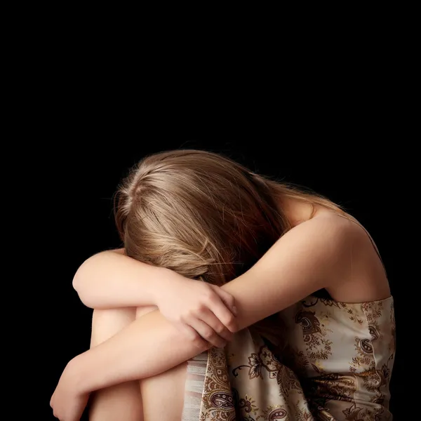 Jonge vrouw depressie — Stockfoto
