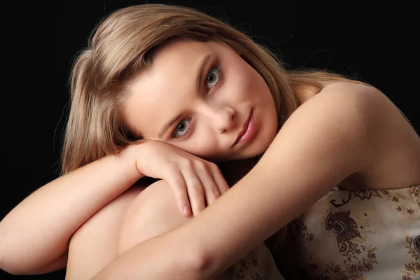 stock image Young beautiful woman portrait