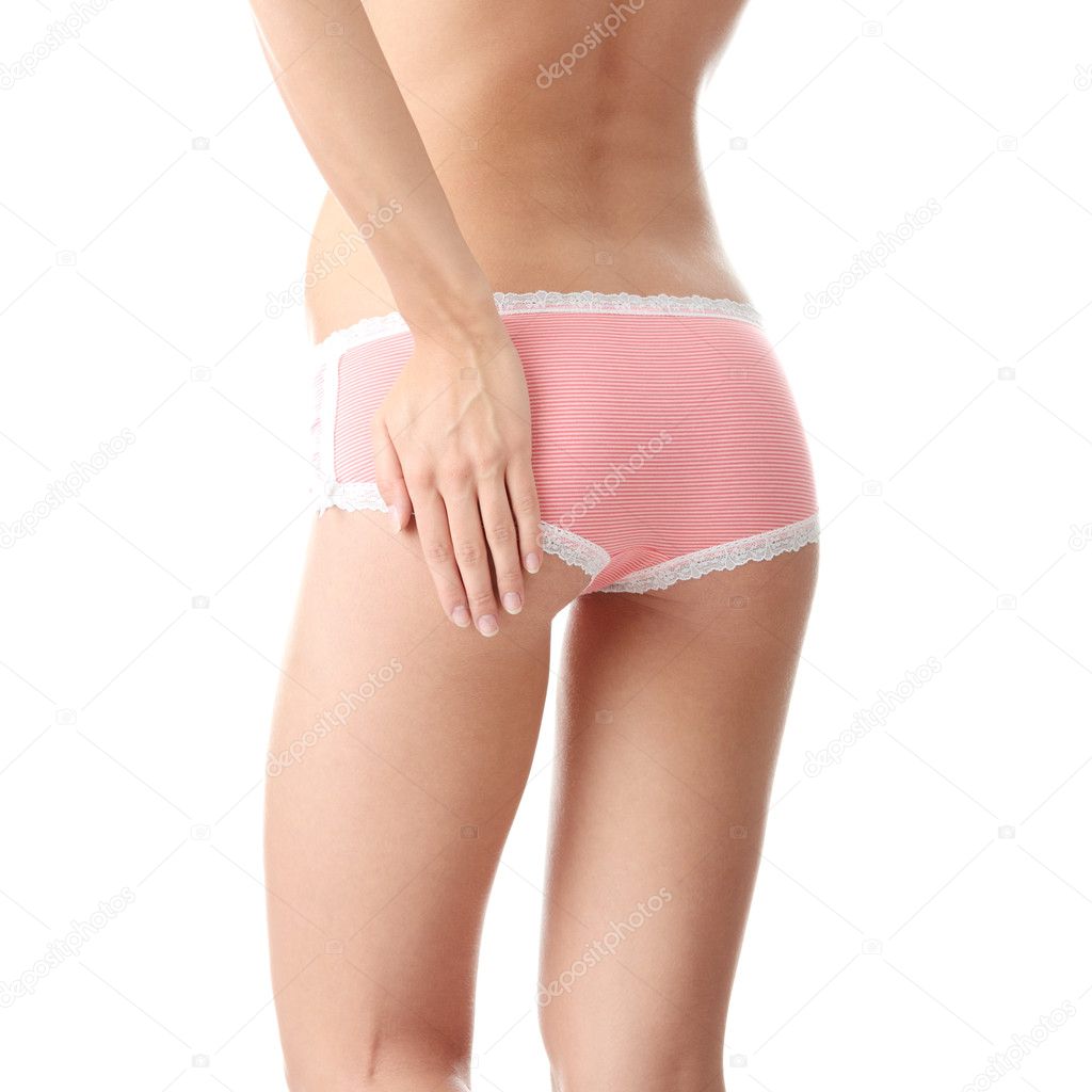Woman ass with hand on