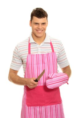 Pimk apron. clipart