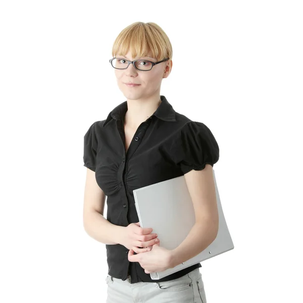 Ung affärskvinna eller student — Stockfoto