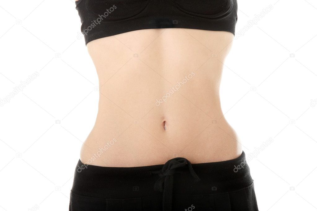 Slim woman belly