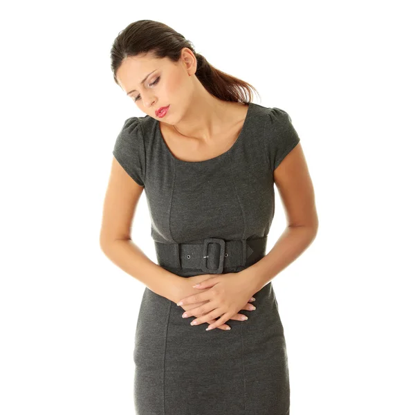 Vrouw met maag problemen — Stockfoto