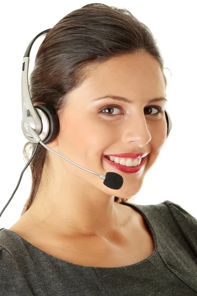 Call Center nő — Stock Fotó