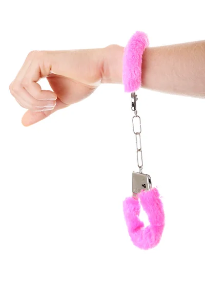 Pink handcuff — Stock Photo, Image
