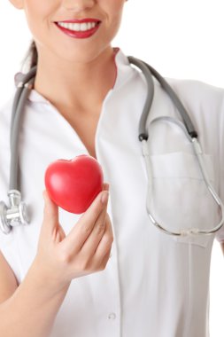 Young doctor with heart clipart