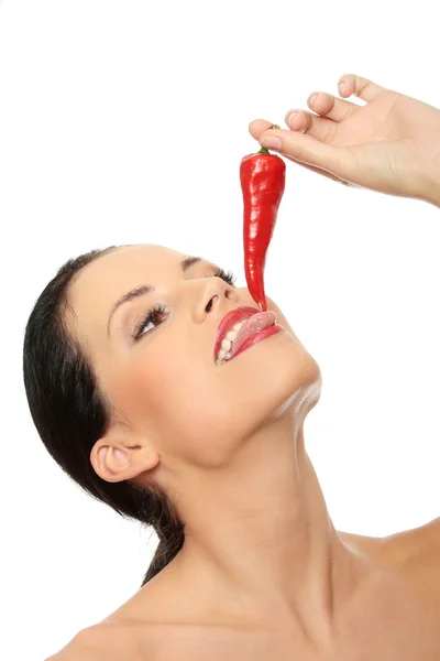 Röd het chile peppar — Stockfoto