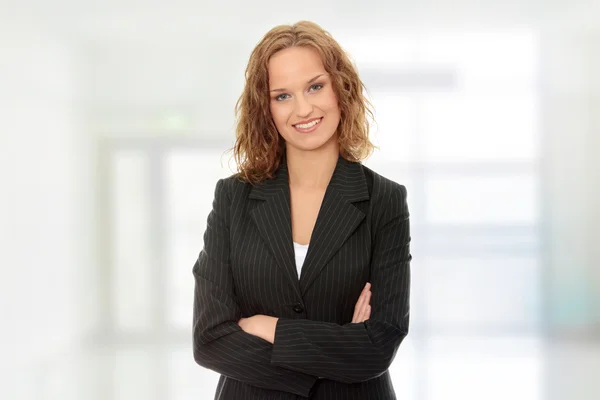 Young happy businesswoman — Stock Photo, Image
