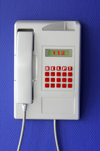 Telefono da parete con iscrizione sul pulsante — Foto Stock