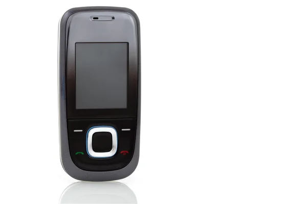 Черный элегантный, современный и мобильный телефон — стоковое фото