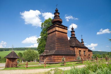 Wooden Orthodox Church in Skwirtne, Poland clipart