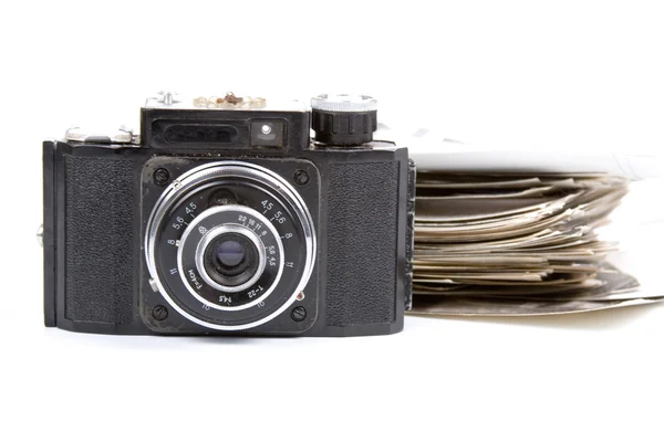 Starý fotoaparát a obrázky — Stock fotografie
