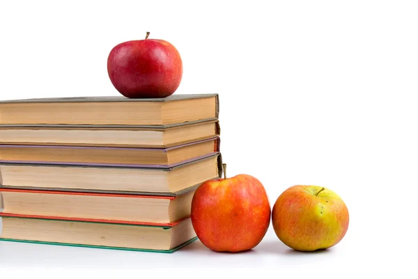 Manzanas y Libros —  Fotos de Stock