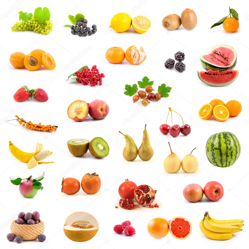 Big collection of fruits