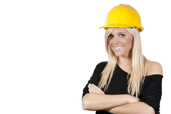 Ženské stavební dělník — Stock fotografie